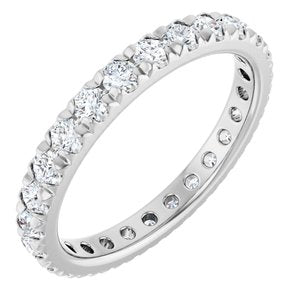 14K White Gold 1 CTW Lab-Grown Diamond Eternity Band Size 7