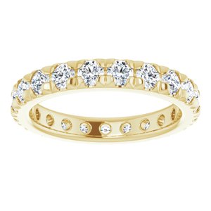 14K Yellow Gold 1 1/2 CTW Natural Diamond Eternity Band Size 6.25