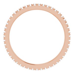 14K Rose Gold 1/3 CTW Natural Diamond Eternity Band Size 6.5