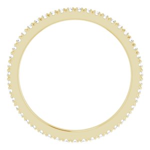 14K Yellow Gold 1/3 CTW Natural Diamond Eternity Band Size 6.5