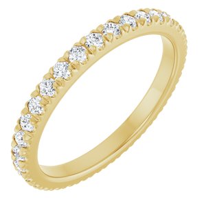 14K Yellow Gold 5/8 CTW Natural Diamond Eternity Band Size 7
