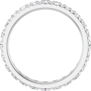 Platinum 1 1/5 CTW Natural Diamond French-Set Eternity Band