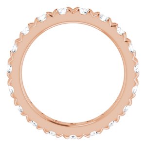 14K Rose Gold 2 1/4 CTW Natural Diamond Eternity Band Size 6.75