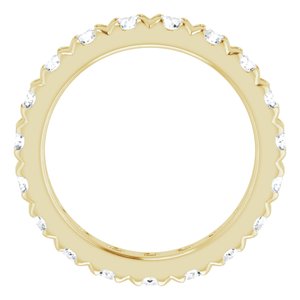 14K Yellow Gold 2 1/4 CTW Natural Diamond Eternity Band Size 6.75