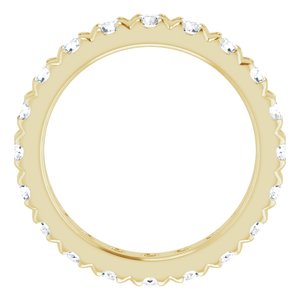 14K Yellow Gold 2 3/8 CTW Natural Diamond Eternity Band Size 7.25