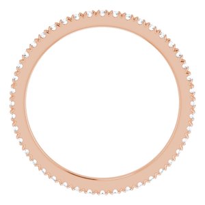 14K Rose Gold 3/8 CTW Lab-Grown Diamond Eternity Band Size 6.75