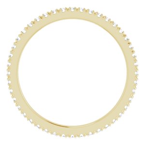 14K Yellow Gold 3/8 CTW Lab-Grown Diamond Eternity Band Size 6.75