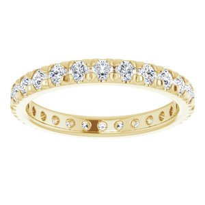 14K Yellow Gold 1 CTW Lab-Grown Diamond Eternity Band Size 6.75