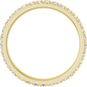 14K Yellow Gold 5/8 CTW Natural Diamond Eternity Band Size 7