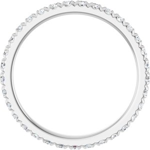 Platinum 5/8 CTW Natural Diamond Eternity Band Size 7