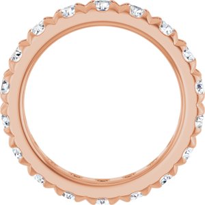 10K Rose Gold 2 5/8 CTW Lab-Grown Diamond French-Set Eternity Band
