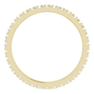 14K Yellow Gold 5/8 CTW Natural Diamond Eternity Band Size 7.5