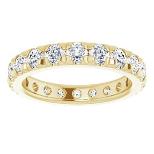 14K Yellow Gold 2 3/8 CTW Natural Diamond Eternity Band Size 7.25