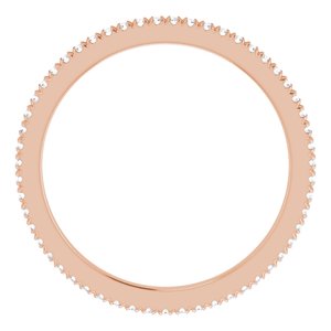 14K Rose Gold 1/5 CTW Natural Diamond Eternity Band Size 6.5