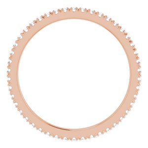 14K Rose Gold 3/8 CTW Lab-Grown Diamond Eternity Band Size 7.75