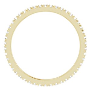 14K Yellow Gold 3/8 CTW Natural Diamond Eternity Band Size 7.75