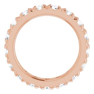 10K Rose Gold 2 1/2 CTW Lab-Grown Diamond French-Set Eternity Band