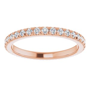 14K Rose Gold 5/8 CTW Natural Diamond Eternity Band Size 7.5