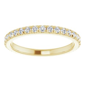 14K Yellow Gold 5/8 CTW Natural Diamond Eternity Band Size 7.5