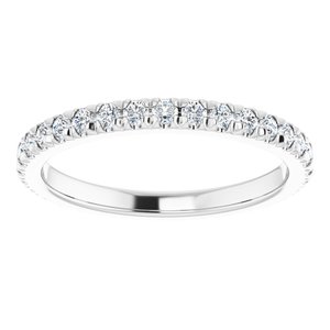 Platinum 5/8 CTW Natural Diamond Eternity Band Size 7.5