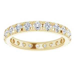 14K Yellow Gold 1 1/2 CTW Natural Diamond Eternity Band Size 7.25