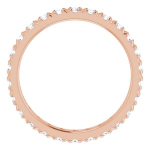 14K Rose Gold 1 CTW Natural Diamond Eternity Band Size 7.25