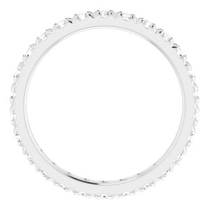 Platinum 1 CTW Lab-Grown Diamond Eternity Band Size 7.25