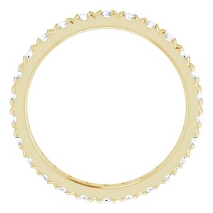 14K Yellow Gold 1 CTW Lab-Grown Diamond Eternity Band Size 7.25