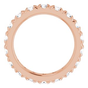 14K Rose Gold 2 3/4 CTW Natural Diamond Eternity Band Size 6.5