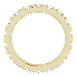 14K Yellow Gold 2 3/4 CTW Natural Diamond Eternity Band Size 6.5
