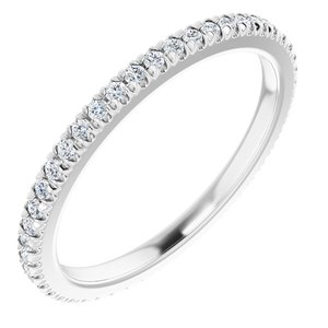 Platinum 1/3 CTW Lab-Grown Diamond Eternity Band Size 6.75