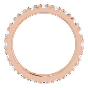 10K Rose Gold 1 3/4 CTW Natural Diamond French-Set Eternity Band