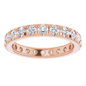 14K Rose Gold 1 1/2 CTW Natural Diamond Eternity Band Size 6.5