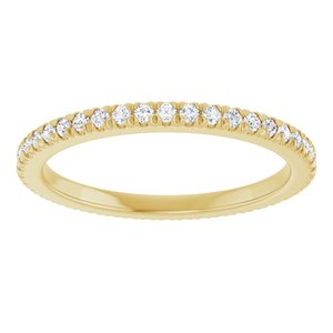 14K Yellow Gold 3/8 CTW Natural Diamond Eternity Band Size 7