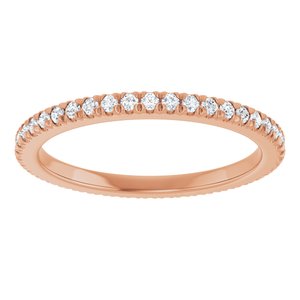14K Rose Gold 3/8 CTW Lab-Grown Diamond Eternity Band Size 7