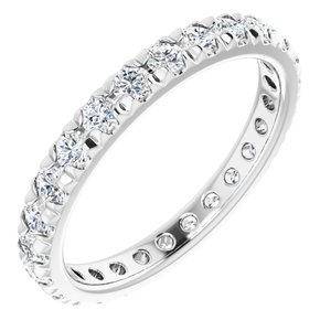 Platinum 1 CTW Lab-Grown Diamond Eternity Band Size 7.25