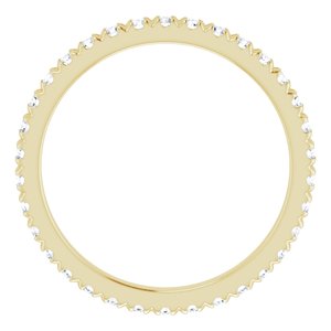 14K Yellow Gold 5/8 CTW Natural Diamond Eternity Band Size 7.25