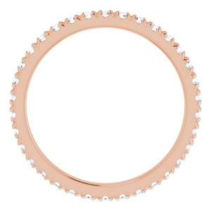 14K Rose Gold 5/8 CTW Lab-Grown Diamond Eternity Band Size 7.25