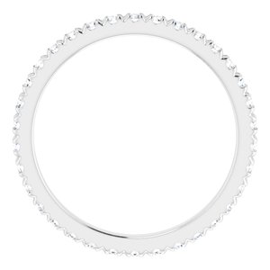 Platinum 5/8 CTW Lab-Grown Diamond Eternity Band Size 7.25