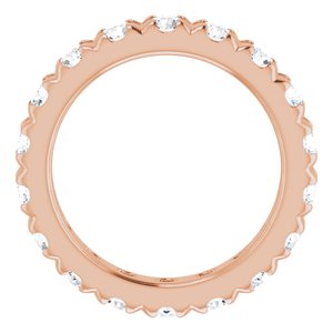 14K Rose Gold 2 3/4 CTW Natural Diamond Eternity Band Size 6