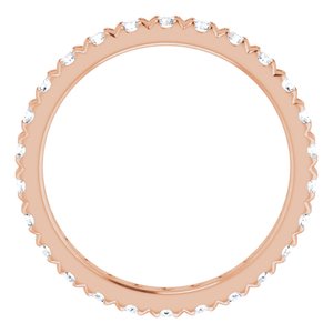 14K Rose Gold 1 CTW Lab-Grown Diamond Eternity Band Size 6.75