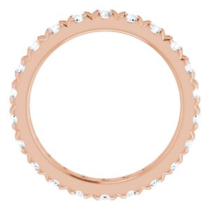 14K Rose Gold 1 1/2 CTW Natural Diamond Eternity Band Size 6.5