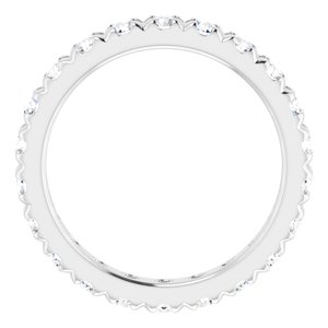 14K White Gold 1 1/2 CTW Natural Diamond Eternity Band Size 6.5