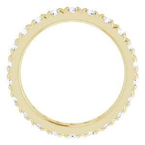 14K Yellow Gold 1 1/2 CTW Natural Diamond Eternity Band Size 6.5