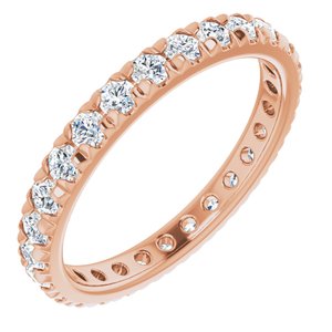 14K Rose Gold 1 CTW Lab-Grown Diamond Eternity Band Size 7.75