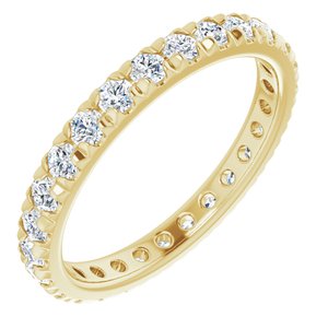 14K Yellow Gold 1 CTW Natural Diamond Eternity Band Size 7.75