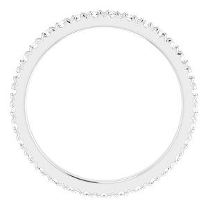 Platinum 5/8 CTW Natural Diamond Eternity Band Size 6.75