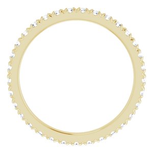 14K Yellow Gold 5/8 CTW Natural Diamond Eternity Band Size 6.75