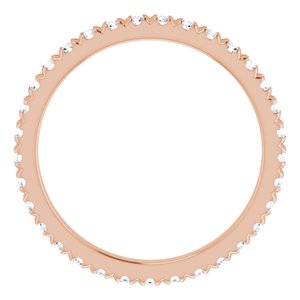 14K Rose Gold 5/8 CTW Lab-Grown Diamond Eternity Band Size 6.75