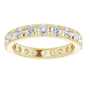 10K Yellow Gold 1 3/4 CTW Natural Diamond French-Set Eternity Band